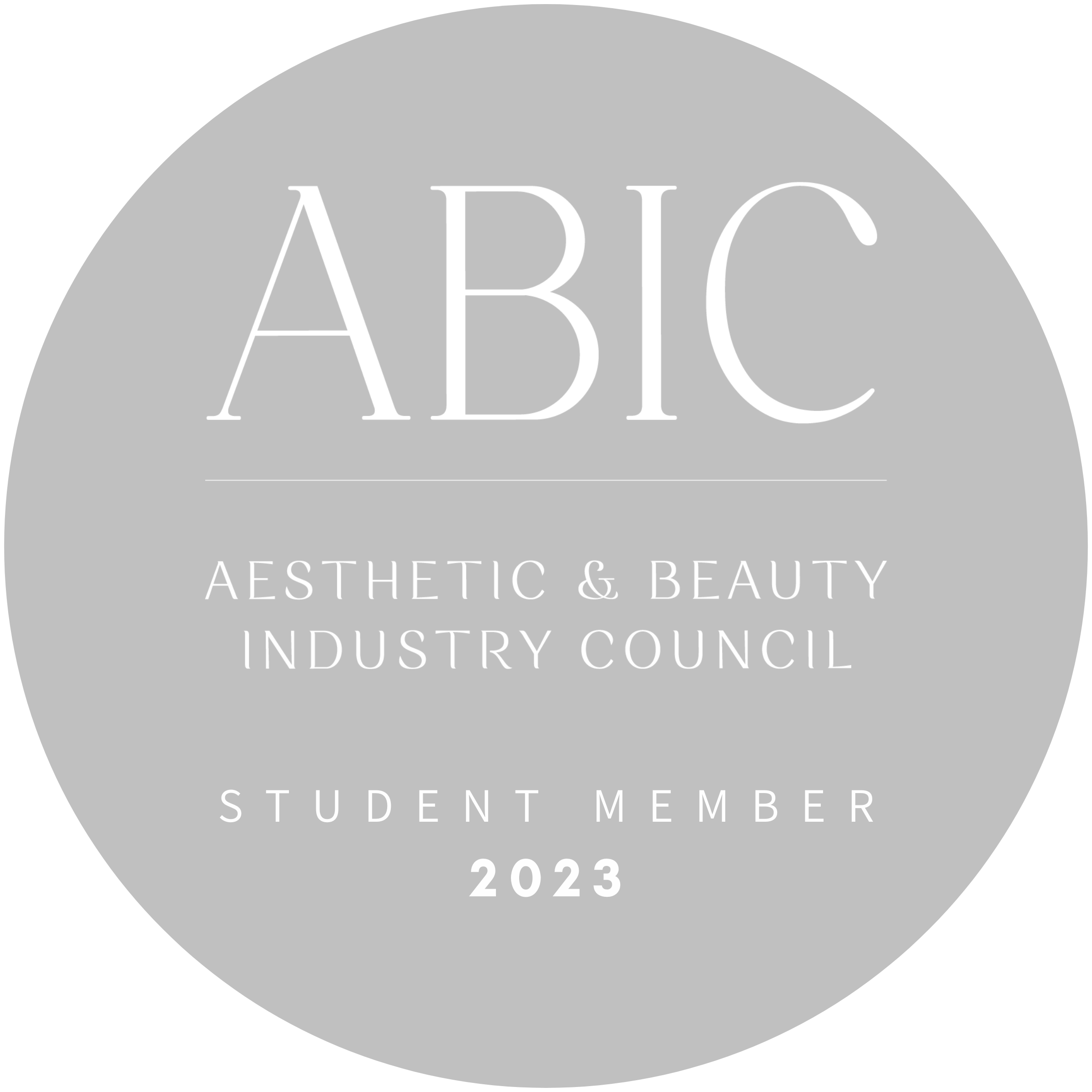 aesthetic and beauty industry council membership badge