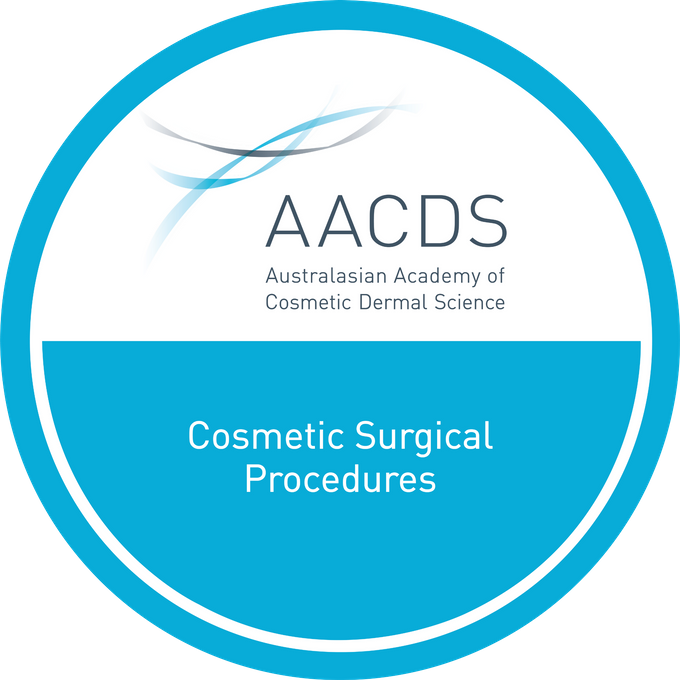 AACDS badge cosmetic surgical procedures